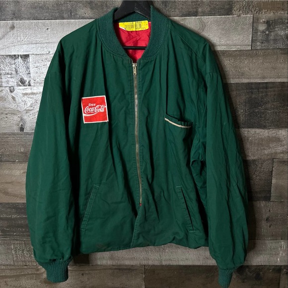SOLD VTG 60's Coca Cola Coke Green Jacket - Picture 1 of 5